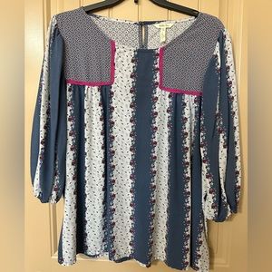 Matilda Jane women XXL top shirt floral print excellent!!